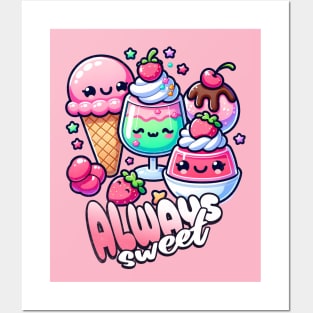 Cute Dessert Lover Always Sweet Posters and Art